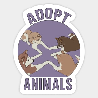 Adopt Animals Sticker